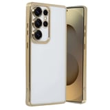 Samsung Uyumlu Galaxy S25 Ultra Kılıf Razer Lensli Silikon - Gold