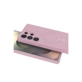Samsung Uyumlu Galaxy S24 Ultra Regal Magsafe Standlı Kapak - Açık Pembe