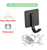 ARDİNİ KENDİNDEN YAPIŞKANLI ASKILIK MAT SİYAH 03 PAKETTE 5 ADET