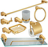 LÜX BANYO SETİ 7 Lİ ALTIN RENGİ