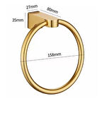 LÜX BANYO SETİ 7 Lİ ALTIN RENGİ