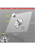 SÜPER GÜÇLÜ ÇERÇEVE ASKISI PİN DELGİSİZ VİDALI TIRNAK KANCA YAPIŞKANLI RAF TUTUCU ASKI 5 Lİ