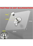 SÜPER GÜÇLÜ ÇERÇEVE ASKISI PİN DELGİSİZ VİDALI TIRNAK KANCA YAPIŞKANLI RAF TUTUCU ASKI 50 Lİ