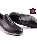 DETECTOR Erkek Siyah Deri Rahat Günlük Loafer Ayakkabı ARDEN