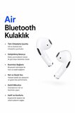 Air Android ve IOS İphone Uyumlu Kablosuz Mikrofonlu Bluetooth Kulaklık İphone Samsung Xiaomi Redmi Oppo Realme Uyumlu Beyaz