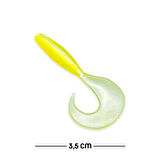 Silikon Kurt Yem - 35mm - Sarı/Beyaz - Yumy (18035-463)