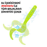 Silikon Kurt Yem - 95mm - Turuncu - Yumy (18095-SM024-10)