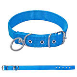 Savex Dokuma Köpek Boyun Tasması Mavi 4*70 cm