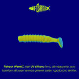 Silikon Kurt Yem - 1,5g 45mm - Fishack - 10 Adet - UV Silikon - Limon - Karides Kokulu