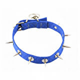 Dokuma Çivili Köpek Boyun Tasması - 4*70 cm - Mavi
