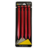 Alpinist Alüminyum 6061 Çadır Kazığı 18 cm Kırmızı 4'lü