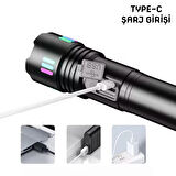 Şarj Edilebilir El Feneri - Wison - 2000 Lümen - 20 Watt - Fosforlu Kasa