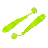 Silikon Kurt Yem - 1,1g 55mm - Fishack Wormix - 1 Adet - UV - Fluo Green - Karides Kokulu