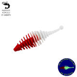 Silikon Kurt Yem - 3g 65mm - Fishack Wormix - 1 Adet - Kırmızı/Beyaz - Karides Kokulu