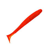 Silikon Kurt Yem - 4,2g 105mm - Turna/Levrek Silikonu - 1 Adet - Turuncu/Sarı - Karides Kokulu