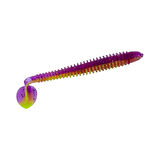 Silikon Kurt Yem - 4,2g 105mm - Turna/Levrek Silikonu - 1 Adet - Mor/Yeşil - Karides Kokulu