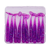 Silikon Kurt Yem - 1g 50mm - Fishack Wormix - 10 Adet - Purple - UV Silikon