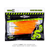 Silikon Kurt Yem - 2,2g 87mm - Fishack Wormix - Orange - UV Silikon
