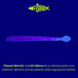 Silikon Kurt Yem - 2,2g 87mm - Fishack Wormix - Purple - UV Silikon