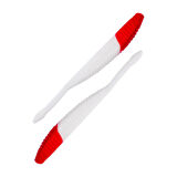 Silikon Kurt Yem - 3,3g 95mm - Fishack WormiX - 1 Adet - Red White