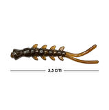 Silikon Kurt Balık Yemi - Kokulu - D Tail - Kahve - Power Bait (9957)