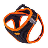 Doggie Havalı Dokuma Neon Küçük Irk Göğüs Tasması Turuncu 42-48 cm (ANG-L)