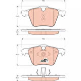 Volvo S60 2010 Sonrası, S80 2006 Sonrası, V70 2006 Sonrası, XC70 2006 Sonrası, XC90 / Ford S-Max 2006 Sonrası, Galaxy 2006 Sonrası / Jaguar XF 2008 Sonrası, XJ 2009 Sonrası, XK 2006 Sonrası Ön Fren Balatası (PROWALLE1)