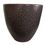 ÖZEL YAPIM BORDO RENK SIRLI TOPRAK SAKSI (36*38 CM)
