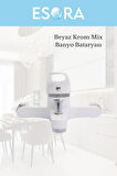 Beyaz Krom Mix Banyo Bataryası