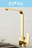 Gold Kare Robot Duş Seti, Kare Banyo, Mutfak Eviye Ve Lavabo Bataryası Musluğu 4'lü Set