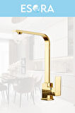 Gold Kare Robot Duş Seti, Kare Banyo, Mutfak Eviye Ve Lavabo Bataryası Musluğu 4'lü Set