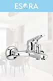 Krom Dubai Robot Duş Seti , Krom Delta Eviye , Lavabo , Banyo Bataryası 4’lü Set