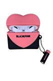 Pro 1/2. Nesil Uyumlu Koruyucu Bluetooth Kulaklık Kılıfı Blackpink Kalp Figürlü