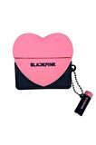 Pro 1/2. Nesil Uyumlu Koruyucu Bluetooth Kulaklık Kılıfı Blackpink Kalp Figürlü