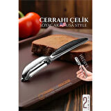 Amerikan Tip Soyacak Seti- Sebze Soyacağı Profesyonel Paslanmaz Çelik 2 li SET