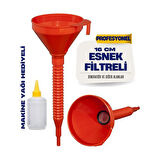 Modacar Süzgeçli Yakıt Boşaltma Hunisi 16 cm Esnek Hortumlu Filtreli Huni – Jeneratör, Motor ve Sıvı Aktarımı İçin 711688