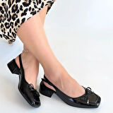 Elize Siyah Rugan Topuklu Ayakkabı