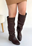 Winda Kahverengi Cilt Körüklü Çizme