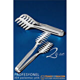 Modacar Mutfak Maşa Seti - Makarna Pasta Salata Çok Amaçlı Maşa 2 li SET 304 Paslanmaz Çelik