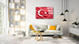Türk Bayrağı Cam Tablo