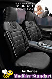 ARI Serisi Siyah Beyaz Modüler Oto Koltuk Kılıfı Seti - Uyum ve Dayanıklılık