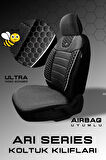 ARI Serisi Siyah Beyaz Modüler Oto Koltuk Kılıfı Seti - Uyum ve Dayanıklılık