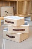 Jüt Dolap İçi Organizer Takı, Makyaj, Banyo, Ofis Düzenleyici Saklama Kutusu Organizer 30x23x13 cm