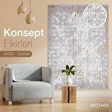 Artemis Halı Artex 05852B Gri Kahve Modern Eskitme Halı