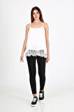 ALEXANDERGARDI UCU DANTELLİ ASKILI BLUZ (ARTNR5473)