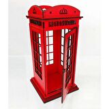 Ahşap Telefon Kulübesi 3D Dekoratif Ürün