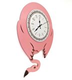 
Pembe Kuğu Sarkaçlı Duvar Saati