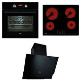 Teka Ankastre Set Chef 9 ; HAK 627 BK Ankastre Fırın, TZ 6415 Ankastre Ocak, TVT 60.1 BLACK Davlumbaz