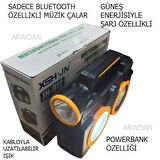 Arwoan kabloyla uzatılabilir fener sadece bluetooth'la çalışabilir ses bombası