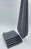 Evona Home MissClean Mikrofiber Kareli Mutfak Bezi Leke Tutmaz Koku Yapmaz 40*40 cm Gri 6 Adet